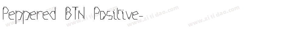 Peppered BTN Positive字体转换